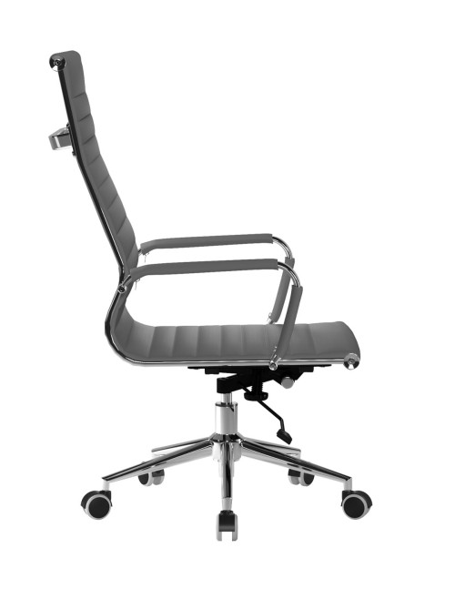 Bonded Leather Office Chair Grey Aura High Back BCL/9003/GY by Nautilus - enlarged view