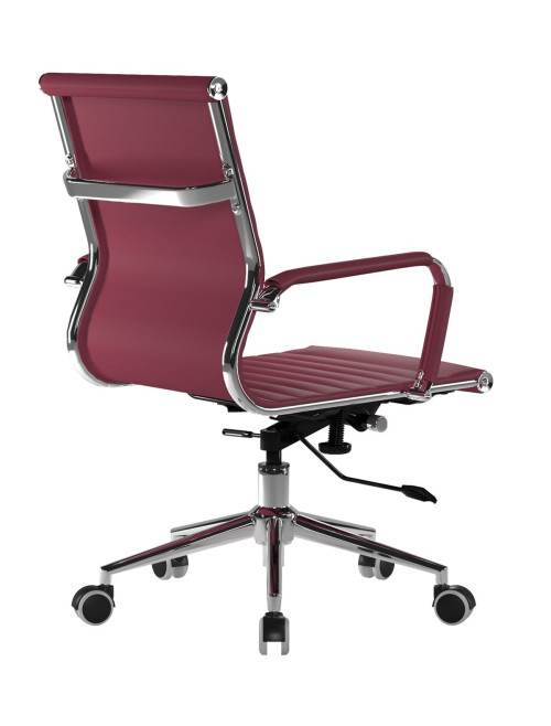 Bonded Leather Office Chair Ox Blood Red Aura Medium Back BCL/8003/OX by Eliza Tinsley - enlarged view