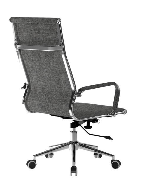 Fabric Office Chair Black and Grey Fleck Aura High Back BCF/9003/BGF by Eliza Tinsley Nautilus - enlarged view