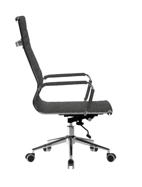 Fabric Office Chair Black and Grey Fleck Aura High Back BCF/9003/BGF by Eliza Tinsley Nautilus - enlarged view