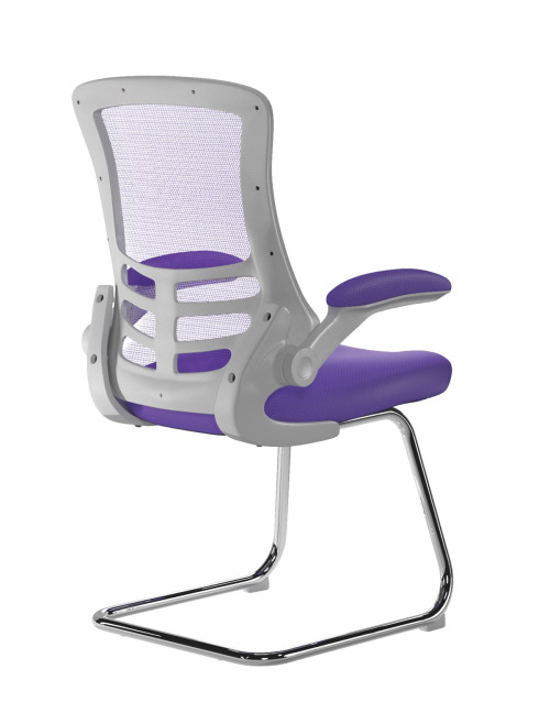 Mesh Visitor Chair Purple Luna Reception Chair BCM/L1302V/WH-PL by Eliza Tinsley - enlarged view