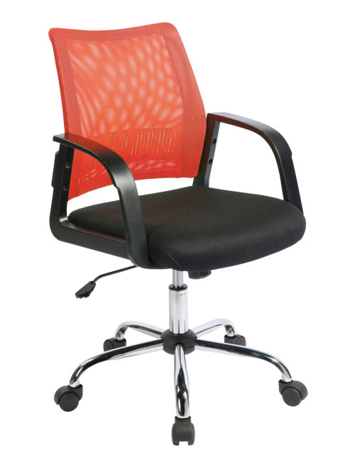 Operator Chair Orange Calypso Mesh Office Chair BCM/F1204/OG by Eliza Tinsley - enlarged view