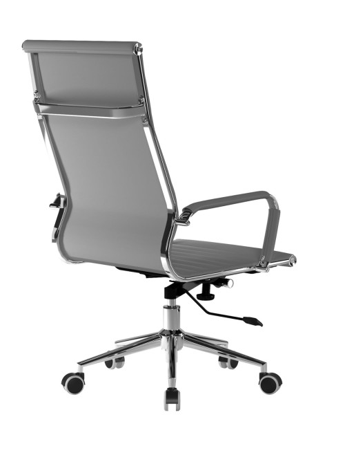 Bonded Leather Office Chair Grey Aura High Back BCL/9003/GY by Nautilus - enlarged view