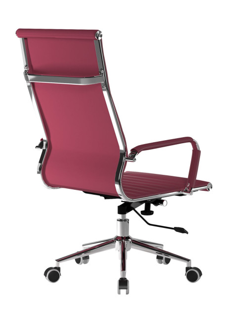 Bonded Leather Office Chair Ox Blood Red Aura High Back BCL/9003/OX by Eliza Tinsley Nautilus - enlarged view