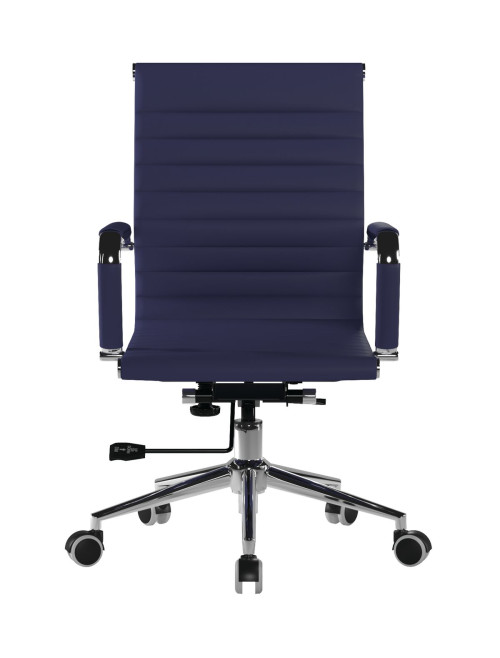 Bonded Leather Office Chair Blue Aura Medium Back BCL/8003/BL by Nautilus - enlarged view