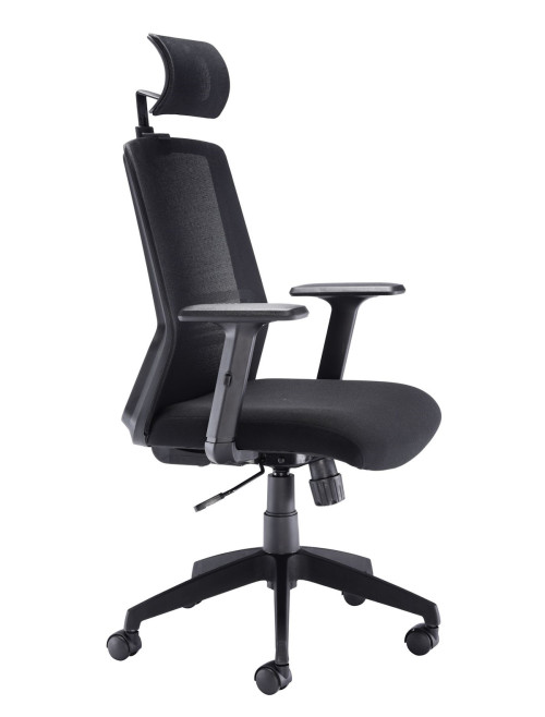 Mesh Office Chair Black Denali Executive Chair with Headrest CH3300BK by TC Office - enlarged view