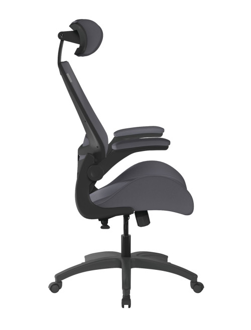 Mesh Office Chair Grey Resolute 24hr Computer Chair BCM/L1305/GY by Nautilus - enlarged view