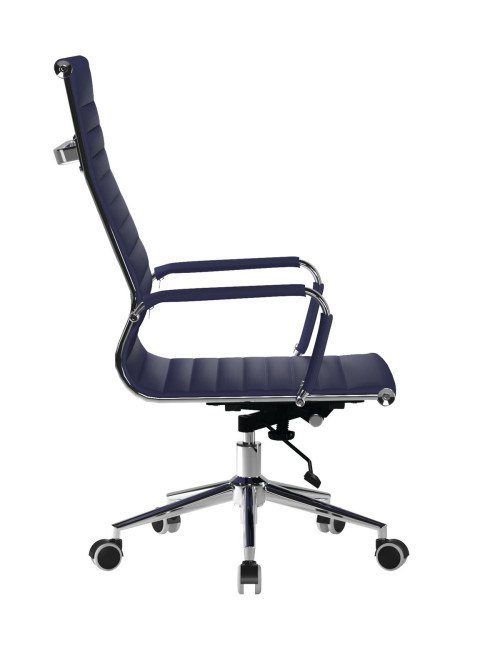 Bonded Leather Office Chair Blue Aura High Back BCL/9003/BL by Nautilus - enlarged view