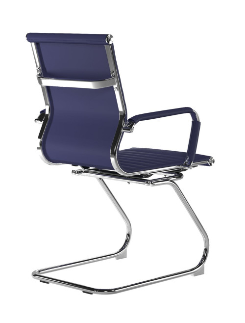 Bonded Leather Visitor Chair Aura Blue Office Chair BCL/8003AV/BL by Nautilus - enlarged view