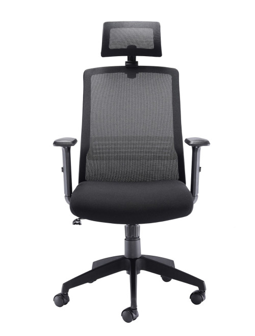 Mesh Office Chair Black Denali Executive Chair with Headrest CH3300BK by TC Office - enlarged view