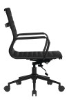 Bonded Leather Office Chair Black Aura Medium Back Chair BCL/8003/BK-BK by Nautilus - enlarged view