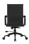 Bonded Leather Office Chair Black Aura Medium Back Chair BCL/8003/BK-BK by Nautilus - enlarged view