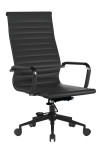 Bonded Leather Office Chair Black Aura High Back Executive Chair BCL/9003/BK-BK by Nautilus - enlarged view