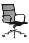 Mesh Office Chair Black Aura Medium Back Mesh Chair BCM/8003/BK by Nautilus - enlarged view