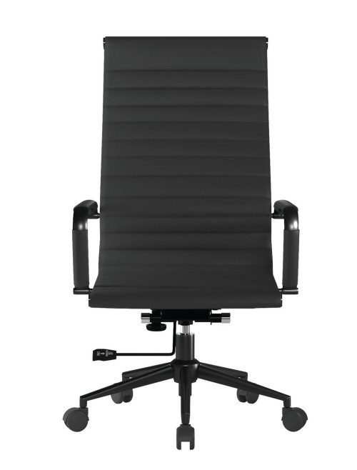 Bonded Leather Office Chair Black Aura High Back Executive Chair BCL/9003/BK-BK by Nautilus - enlarged view