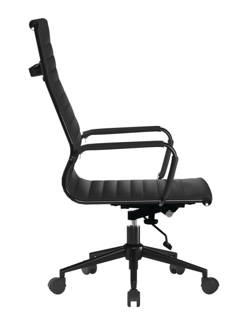 Bonded Leather Office Chair Black Aura High Back Executive Chair BCL/9003/BK-BK by Nautilus - enlarged view