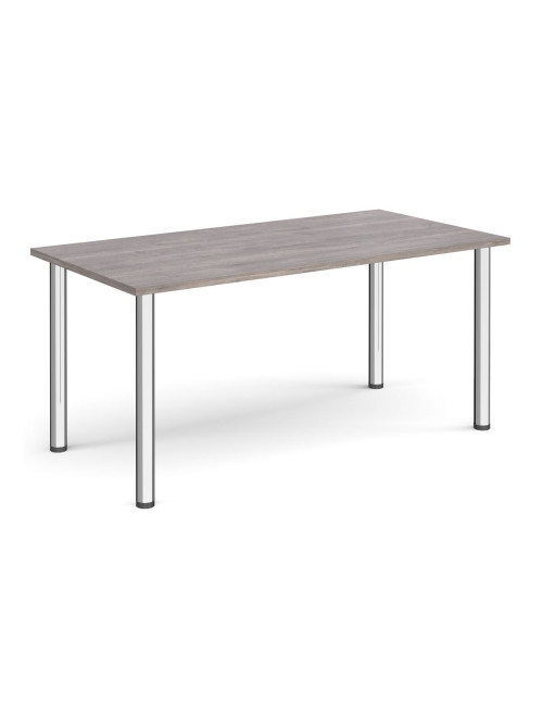 Rectangular Meeting Table Grey Oak 1600mm Wide Table DRL1600-C-GO by Dams - enlarged view