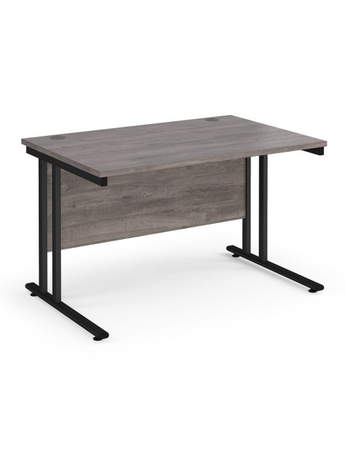 Grey Oak Office Desk Maestro 25 Straight Desk Cantilever 1200mm x 800mm MC12SGO - enlarged view