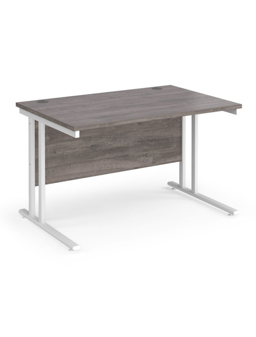 Grey Oak Office Desk Maestro 25 Straight Desk Cantilever 1200mm x 800mm MC12SGO - enlarged view