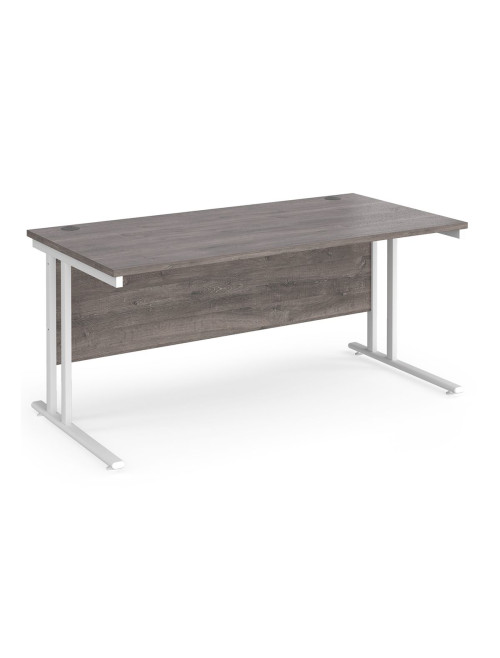 Grey Oak Office Desk Maestro 25 Straight Desk Cantilever 1600mm x 800mm MC16SGO - enlarged view