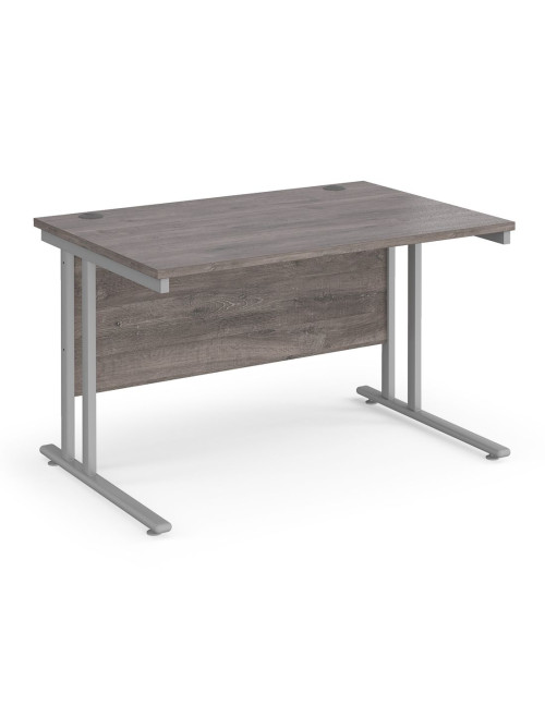 Grey Oak Office Desk Maestro 25 Straight Desk Cantilever 1200mm x 800mm MC12SGO - enlarged view