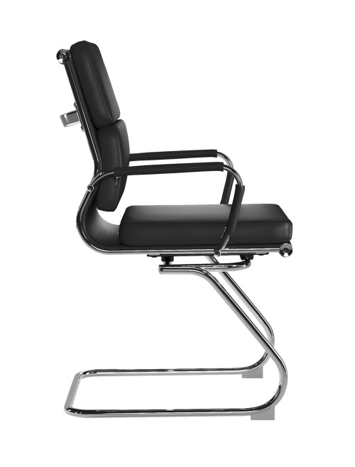 Office Chair Black Bonded Leather Avanti Visitor Chair BCL/5003AV/BK by Nautilus - enlarged view