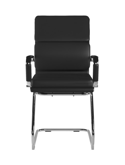 Office Chair Black Bonded Leather Avanti Visitor Chair BCL/5003AV/BK by Nautilus