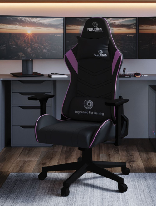 Office Chairs Purple and Black Apollo Gaming Chair BCP B390 BK PL 121 Office Furniture