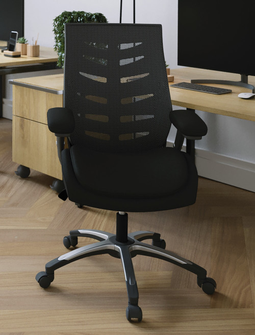 Mesh Office Chair Black Celeste Heavy Duty Bariatric Chair by Nautilus - enlarged view