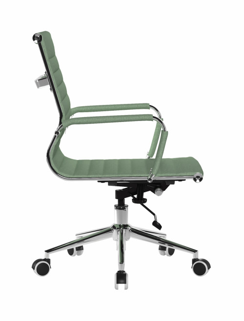 Office Chair Green Fleck Fabric Aura Medium Back Chair by Nautilus - enlarged view