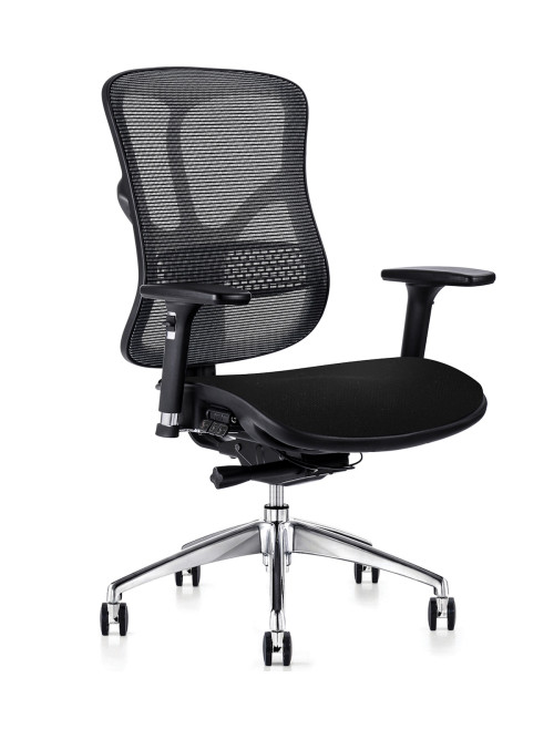 Premium Mesh Office Chair F94 with Fabric Seat by Hood Seating