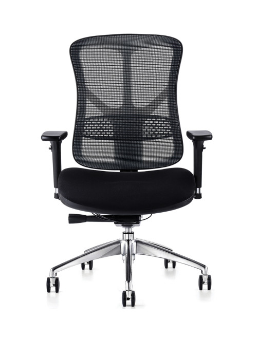 Mesh Office Chair F94 with Fabric Seat by Hood Seating - enlarged view