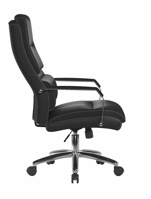 Office Chair Black Patriot Leather Effect Managers Chair by Nautilus - enlarged view