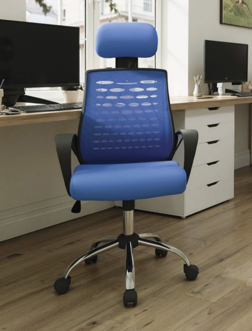 Mesh Office Chair Blue Sigma High Back Mesh Chair by Nautilus