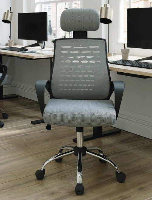 Mesh Office Chair Grey Sigma High Back Mesh Chair by Nautilus