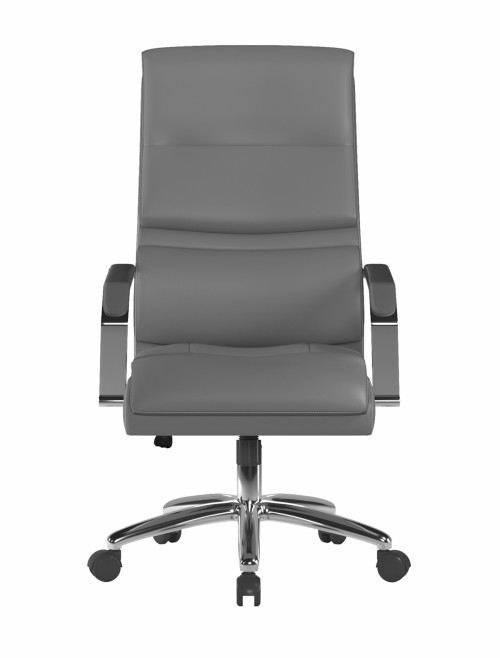 Office Chair Grey Patriot Leather Effect Managers Chair by Nautilus - enlarged view