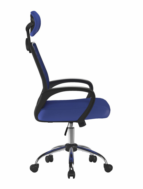 Mesh Office Chair Blue Sigma High Back Mesh Chair by Nautilus - enlarged view