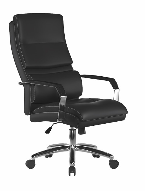 Office Chair Black Patriot Leather Effect Managers Chair by Nautilus - enlarged view