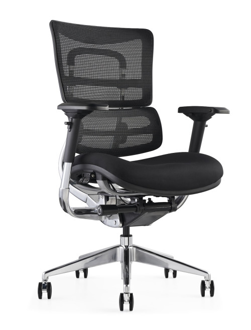 Premium Mesh Office Chair i29 with Fabric Seat by Hood Seating