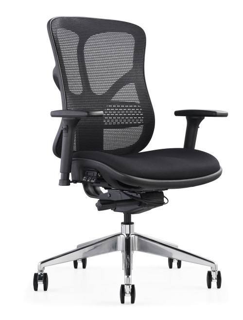 Premium Mesh Office Chair F94 with Fabric Seat by Hood Seating