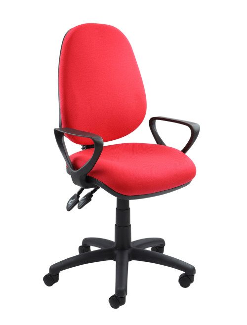 Fabric Office Chair Red Vantage 101 Operator Chair V101-00-R by Dams