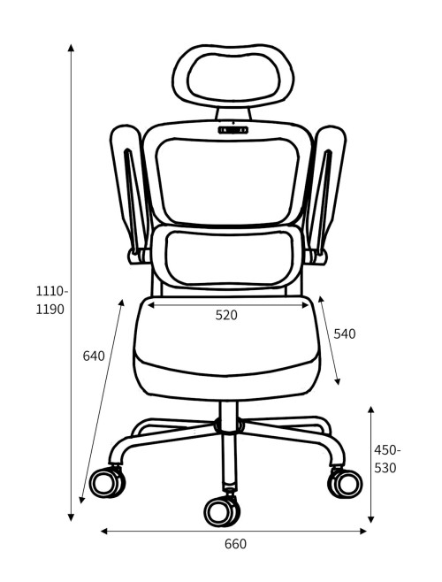 Mesh Office Chair Grey Supreme Computer Chair 253-11-03-04-01 - enlarged view