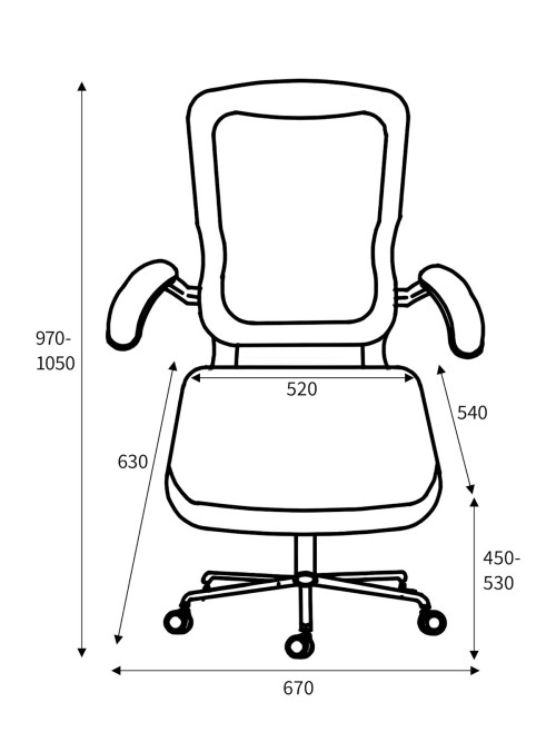 Mesh Office Chair Grey Prime Computer Chair 251-11-03-04-01 - enlarged view