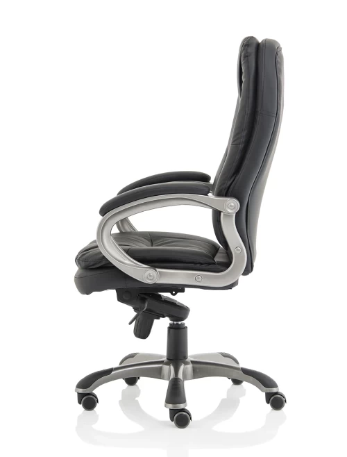 Office Chair Black Oscar Leather Effect Executive Chair EX000243 - enlarged view