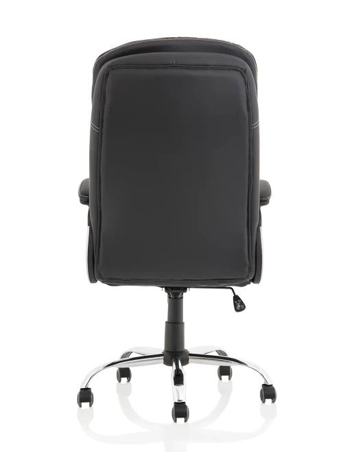 Office Chair Black Ontario Leather Effect Executive Chair EX000237 - enlarged view