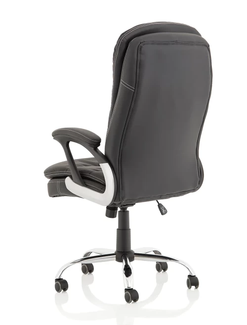 Office Chair Black Ontario Leather Effect Executive Chair EX000237 - enlarged view