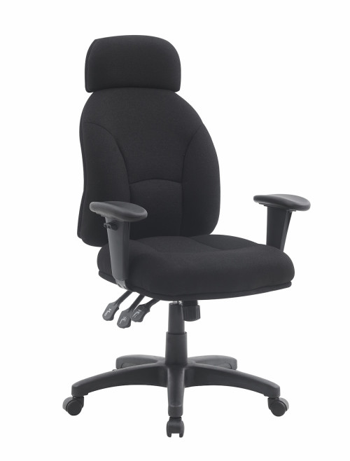 Office Chair Black Avon 24 Hour Fabric Operator Chair BCF/R373/BK - enlarged view