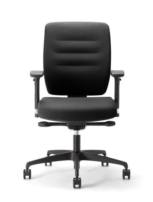 Office Chair Black Bengal Medium Back 24 Hour Heavy Duty Chair CH0741BK - enlarged view