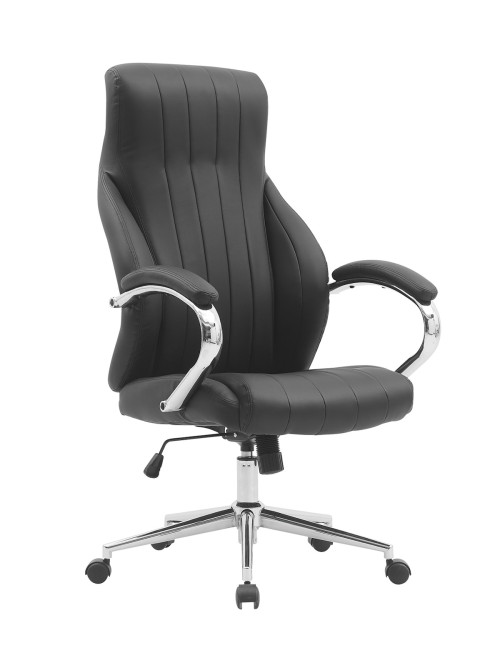 Office Chair Black Windermere PU Ergonomic Managers Chair BCP/G312/BK - enlarged view