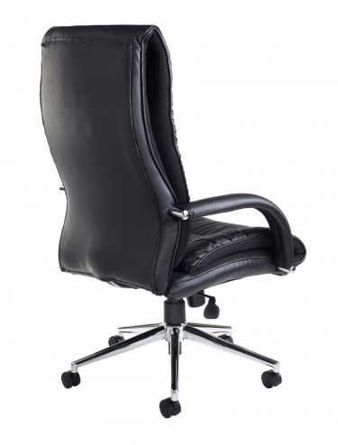  DER300T1-BLK Derby Leather Faced High Back Executive Chair - enlarged view